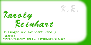 karoly reinhart business card
